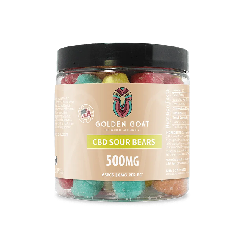 CBD Gummies 500MG -Sour Bears - Headshop.com