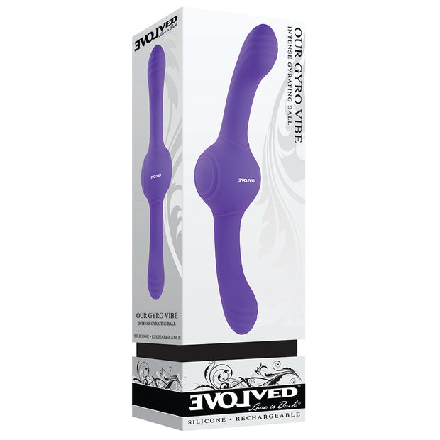 Evolved Our Gyro Vibe Rechargeable Dual Ended Gyrating Silicone Vibrator Purple - Headshop.com