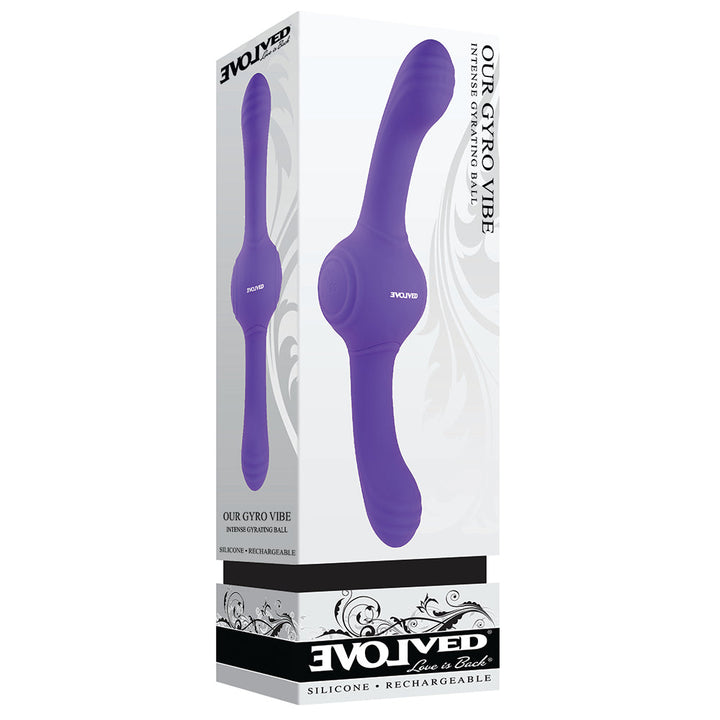 Evolved Our Gyro Vibe Rechargeable Dual Ended Gyrating Silicone Vibrator Purple - Headshop.com