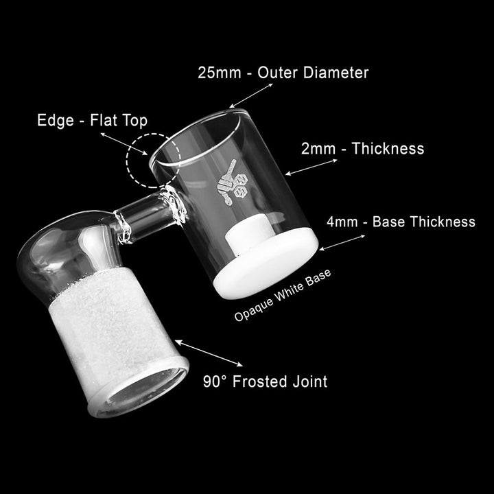 HONEY & MILK CORE REACTOR SIDECAR QUARTZ BANGER - 90° DEGREE | YL - Headshop.com