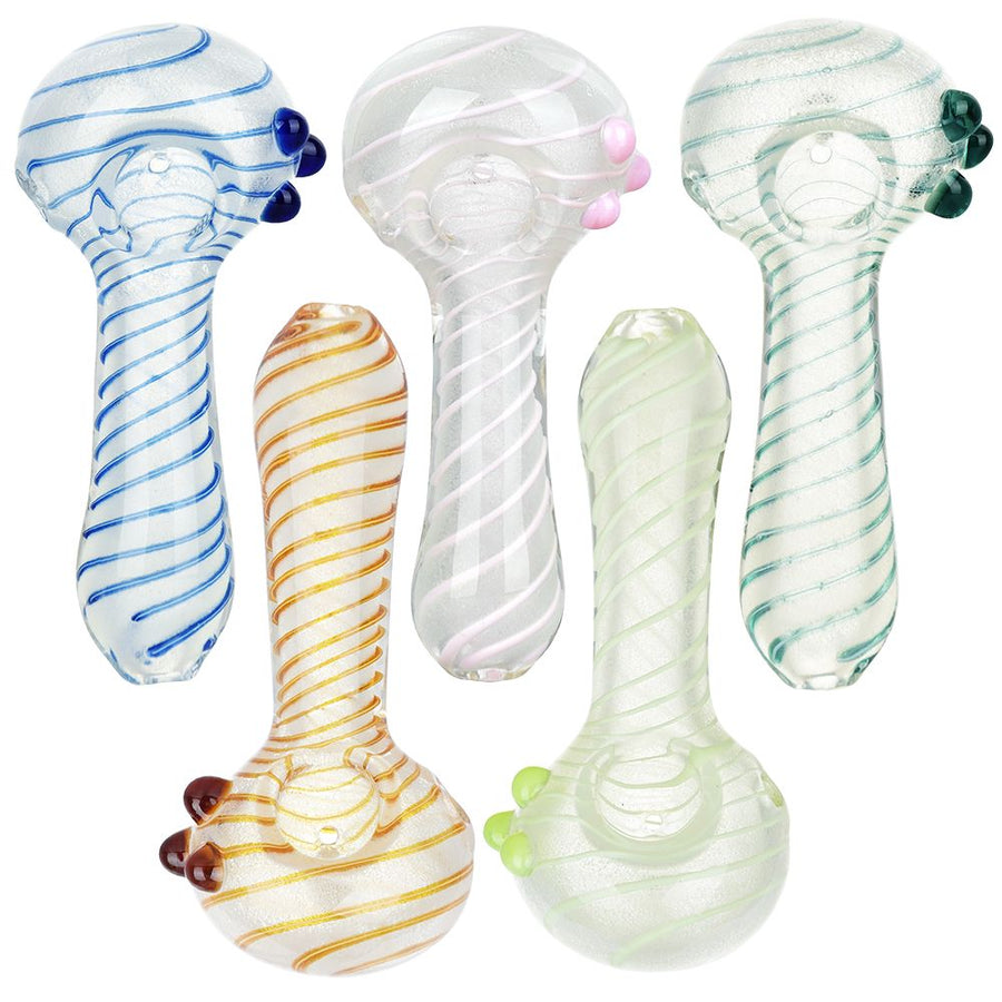 Lovely And Luminous Glow In The Dark Glass Spoon Pipe - 5" / Colors Vary - Headshop.com