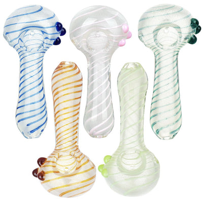 Lovely And Luminous Glow In The Dark Glass Spoon Pipe - 5" / Colors Vary