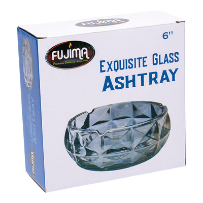 Fujima Exquisite Faceted Glass Ashtray - Clear Smoke / 6" - Headshop.com