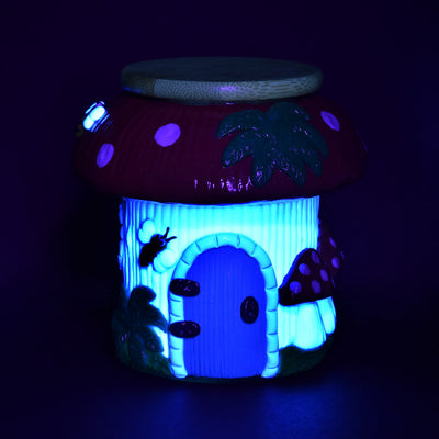 Pulsar Shroom Cottage Glass Jar - 4.25" - Headshop.com