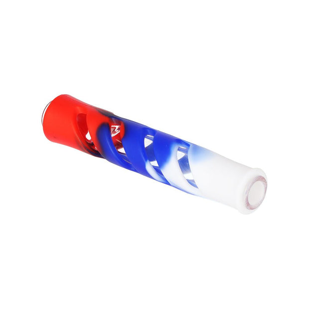10CT BUNDLE - Swirled Silicone Wrapped Glass Chillum - 3.5" / Assorted Colors