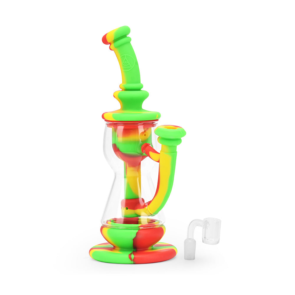 Ritual - 10'' Silicone Deluxe Incycler - Rasta - Headshop.com