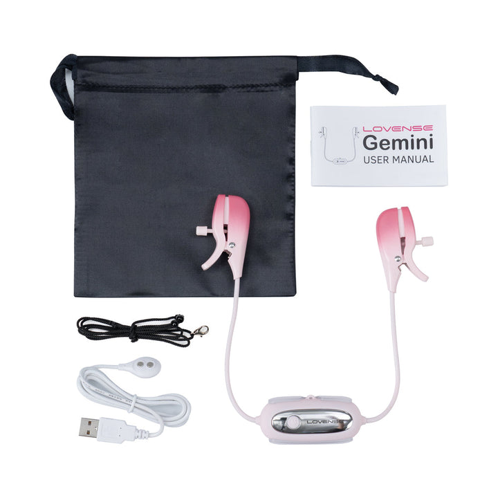 Lovense Gemini Bluetooth Rechargeable Vibrating Nipple Clamps - Headshop.com