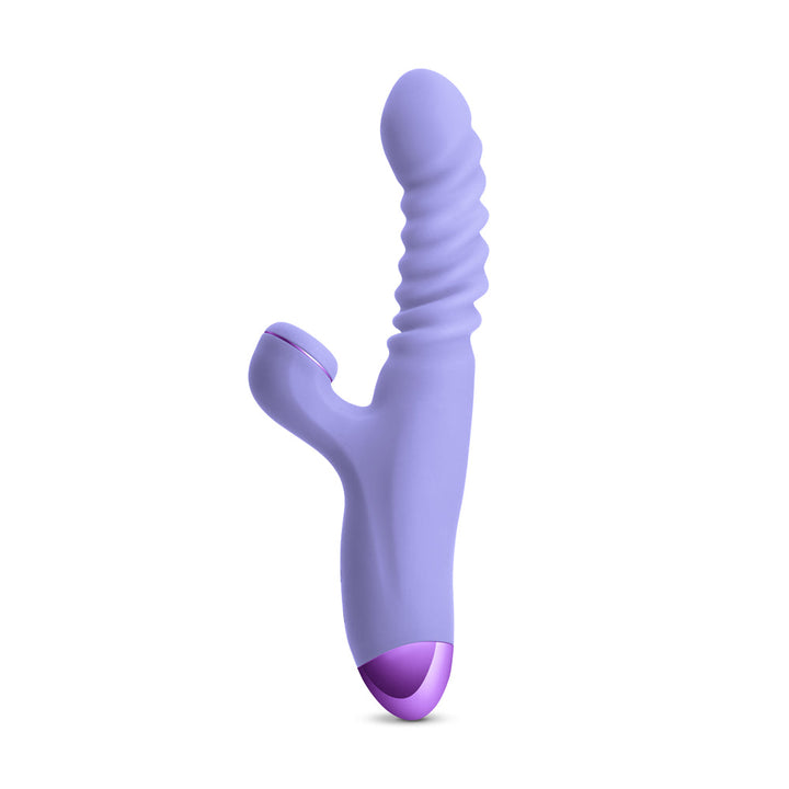 Luxe Nova Rechargeable Thrusting & Throbbing Stimulator Purple - Headshop.com