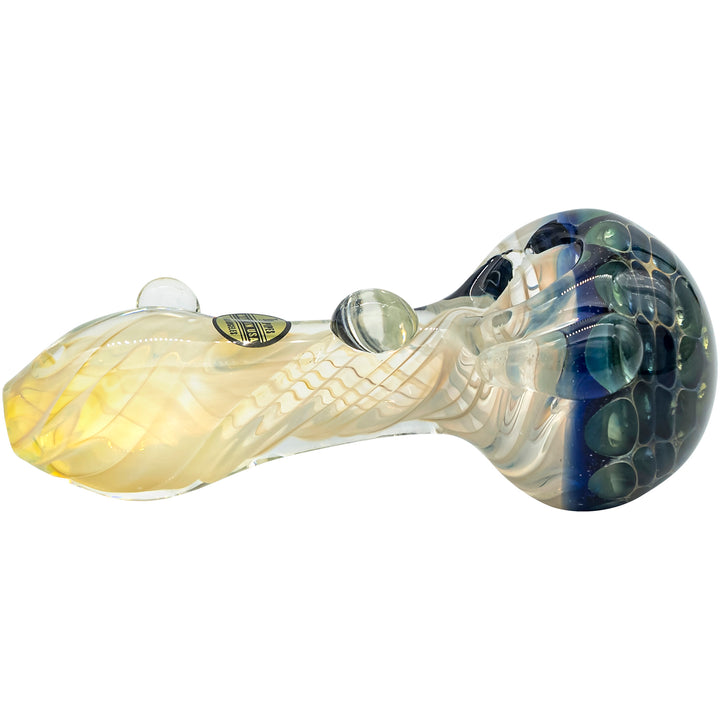 LA Pipes "The Hive" Honeycomb Color Changing Glass Pipe - Headshop.com