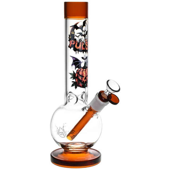 Pulsar Halloween Round Ball Glass Water Pipe - 11.75" / 14mm F - Headshop.com