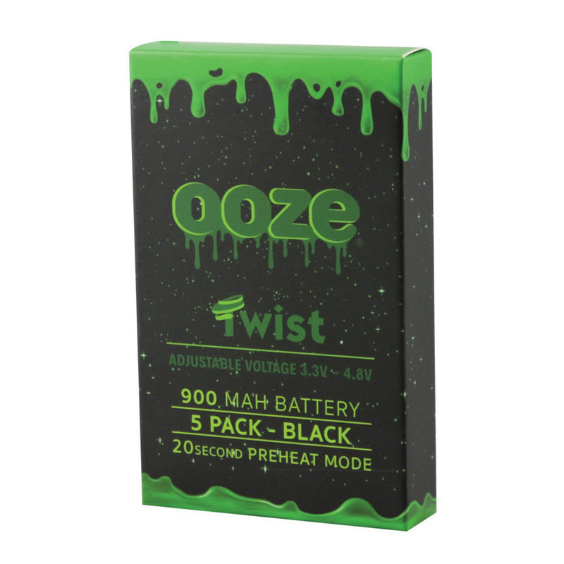 5PK - Ooze Adjustable Twist Batteries - 4.5"/ 900mAh - Headshop.com