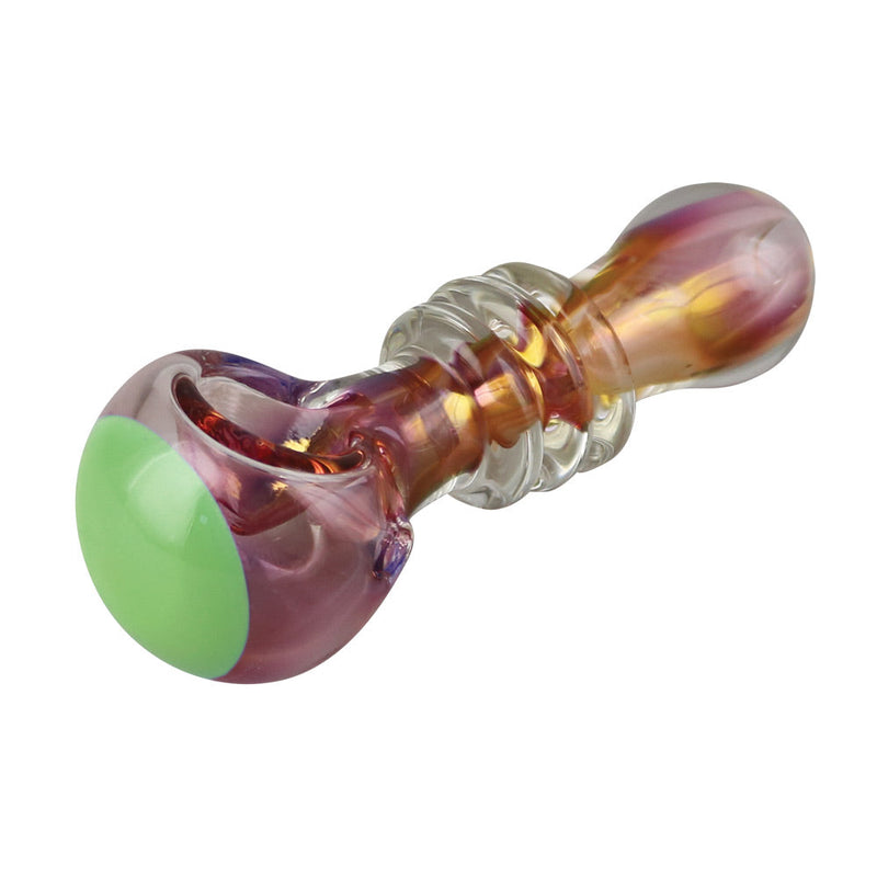 Gold Fumed Jetson Glass Spoon Pipe | Colors Vary - Headshop.com