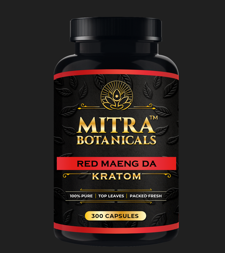 Mitra Botanicals Red Maeng Da – Kratom (300 Capsules) - Headshop.com