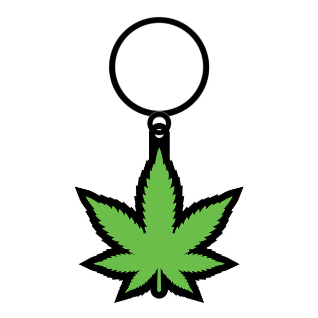 Weed Keychain Green Marijuana Leaf - Headshop.com