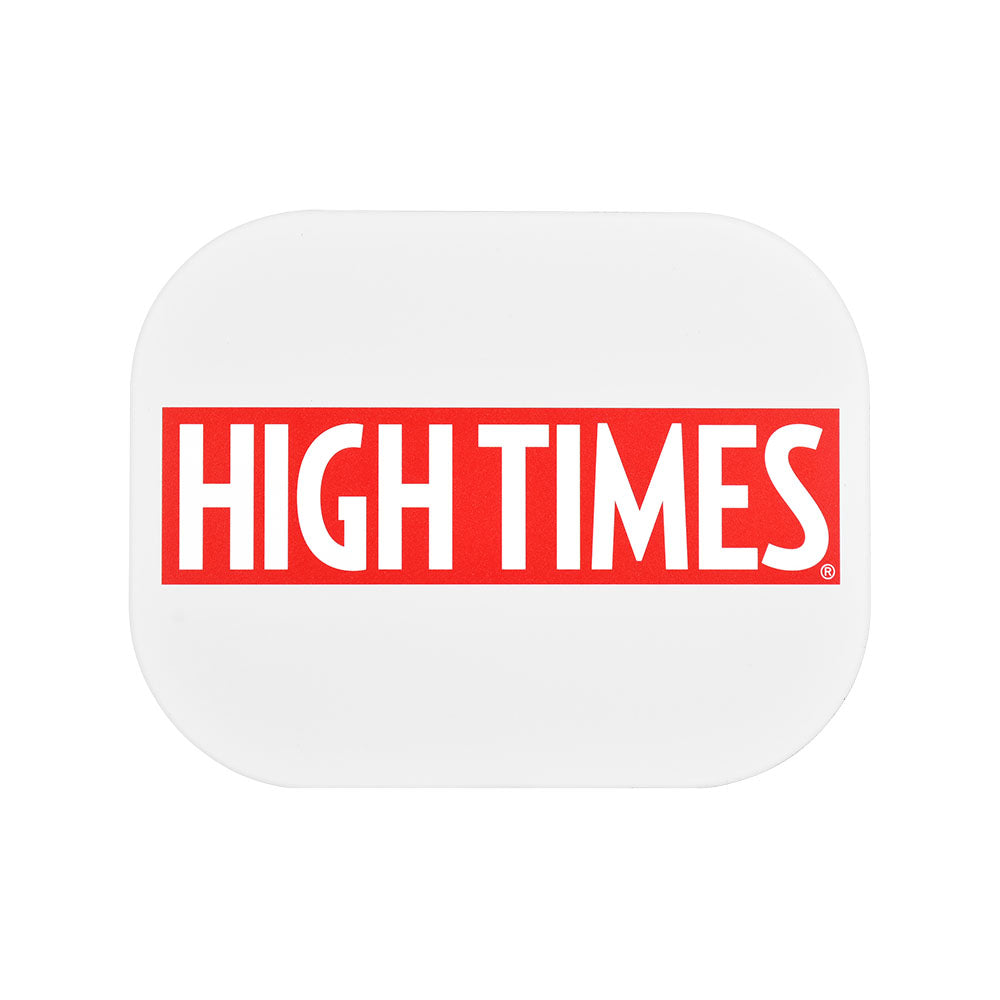 High Times x Pulsar Mini Metal Rolling Tray w/ Lid - White Logo / 7"x5.5" - Headshop.com