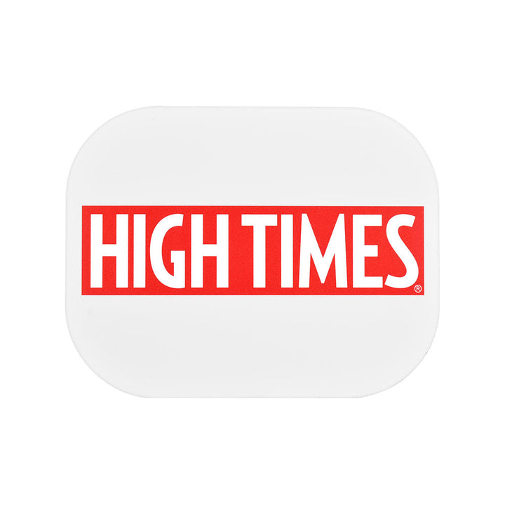 High Times x Pulsar Mini Metal Rolling Tray w/ Lid - White Logo / 7"x5.5" - Headshop.com