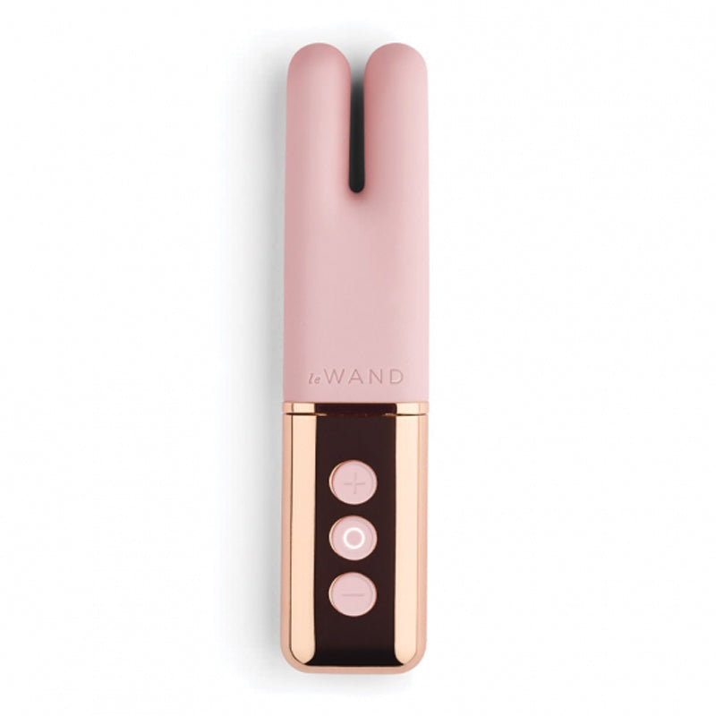 Le Wand Chrome Deux Rechargeable Silicone Mini Vibrator Rose Gold - Headshop.com