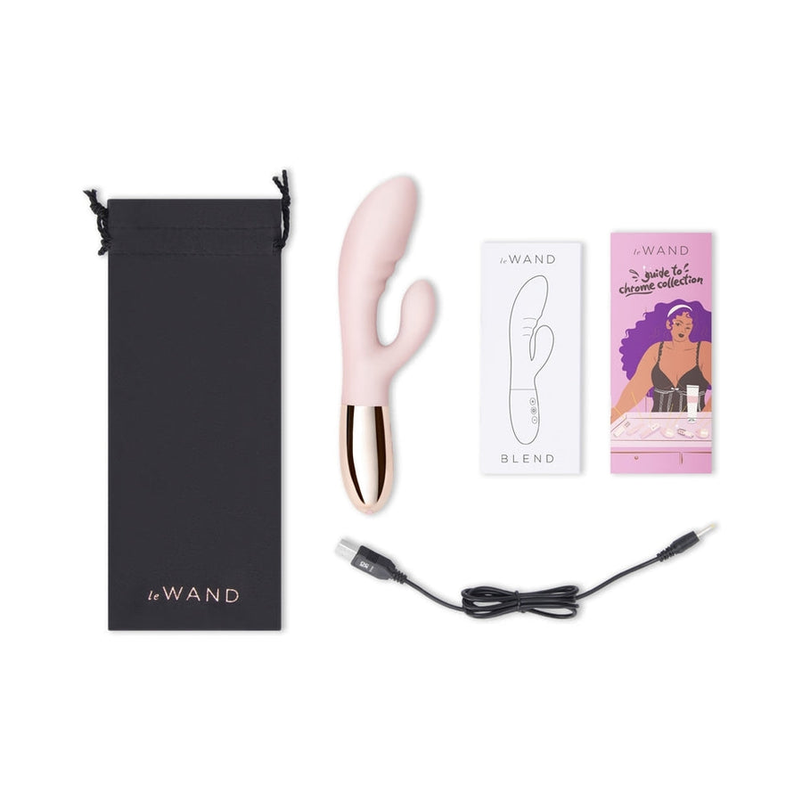 Le Wand Blend Rechargeable Double-Motor Silicone Rabbit Vibrator Rose Gold - Headshop.com