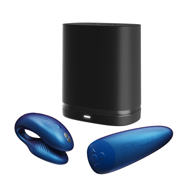 We-Vibe Chorus Rechargeable Remote-Controlled Silicone Couples Vibrator Cosmic Blue - Headshop.com