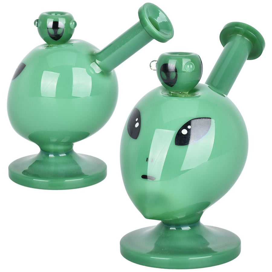 Alien Head Glass Water Pipe - 6" / 14mm F - Headshop.com