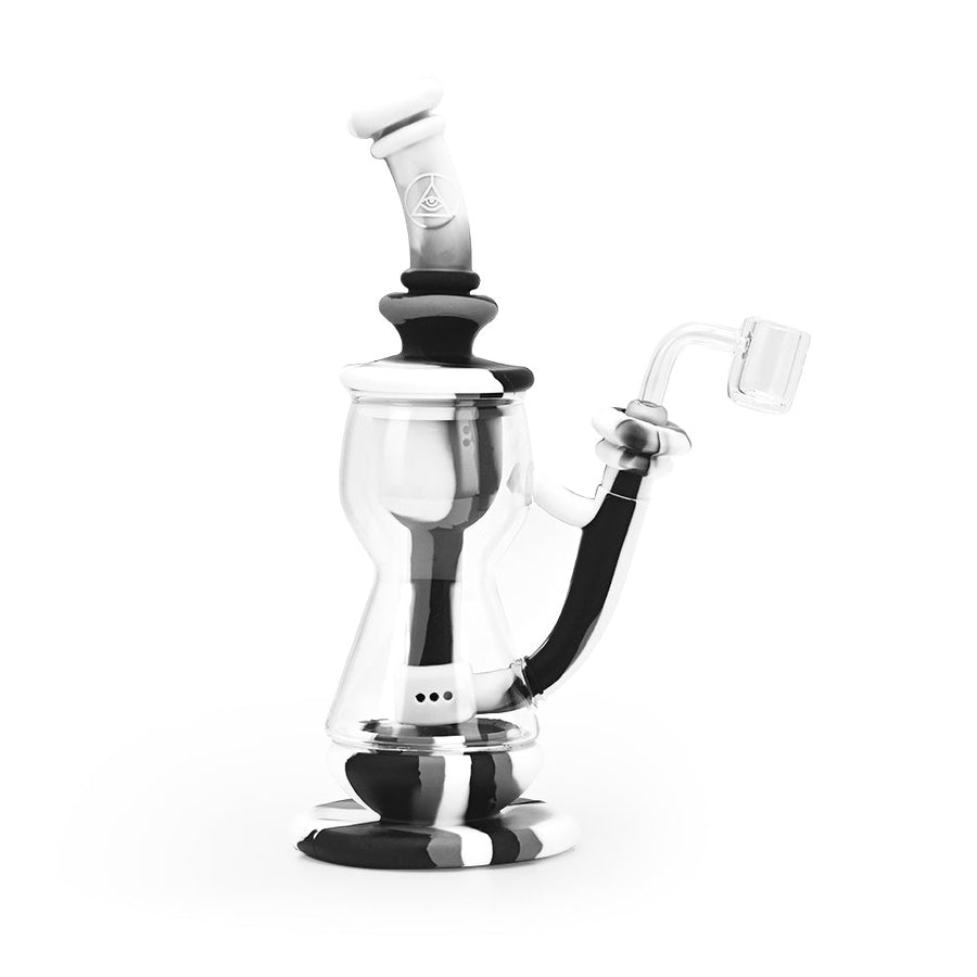 Ritual - 10'' Silicone Deluxe Incycler - Black & White Marble - Headshop.com