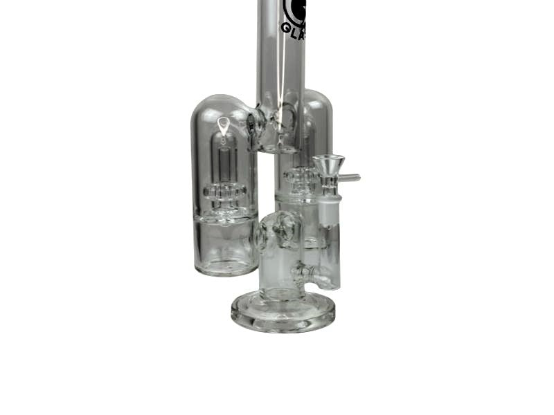 Daze Glass - 14" Rocket Ship Dual Showerhead Perc Glass Water Pipe - Headshop.com