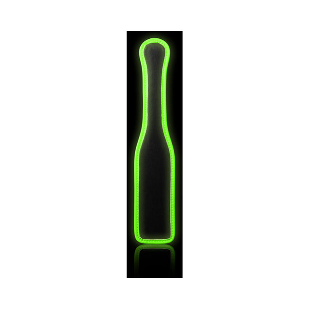 Ouch! Glow in the Dark Bonded Leather Paddle Neon Green - Headshop.com