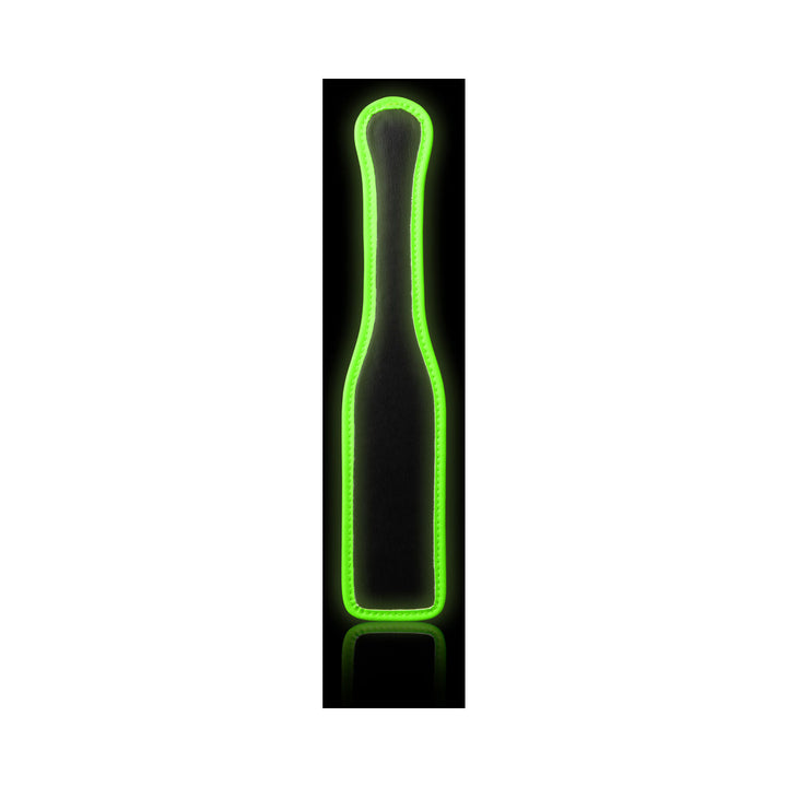 Ouch! Glow in the Dark Bonded Leather Paddle Neon Green - Headshop.com