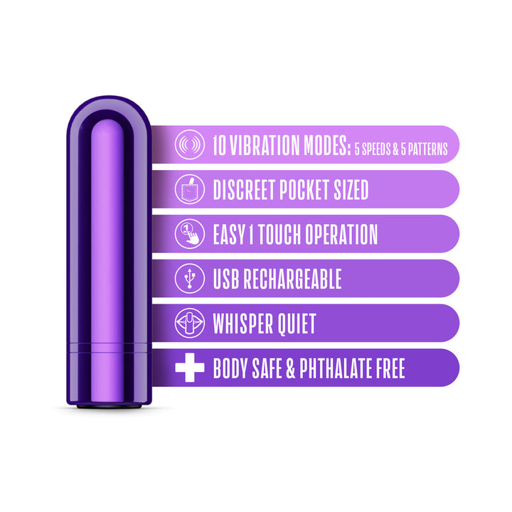 Kool Vibes Rechargeable Mini Bullet Grape - Headshop.com