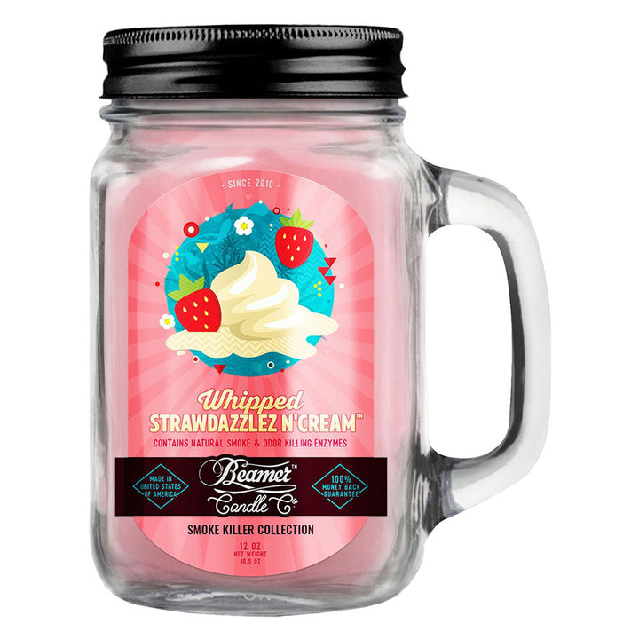 Beamer Candle Co. Mason Jar Candle | Whipped Strawdazzlez N' Cream - Headshop.com