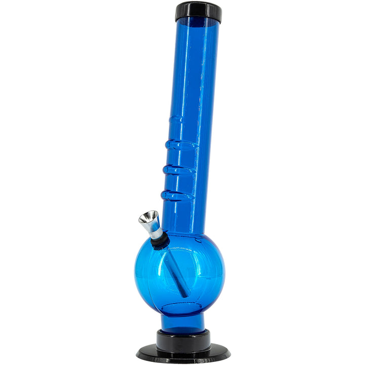 Acrylic Angled Neck Straight Tube Bubble Bong 9-12"