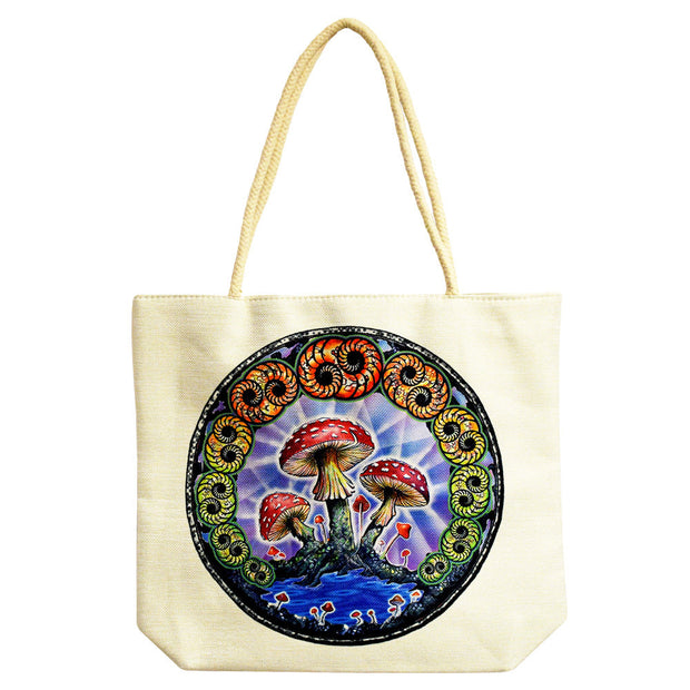 Jute Rope Handled Tote Bag - Headshop.com