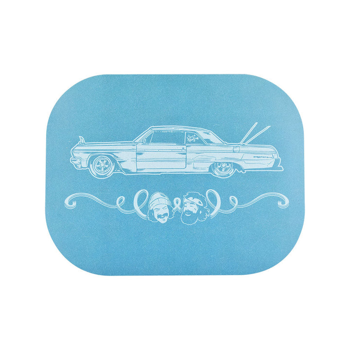 Cheech & Chong's x Pulsar Mini Metal Rolling Tray w/ Lid - Love Machine / 7"x5.5" - Headshop.com