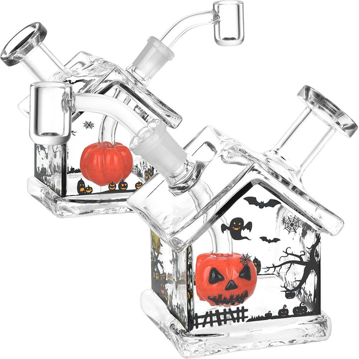 Halloween House Glass Dab Rig - 4.5" / 14mm F - Headshop.com