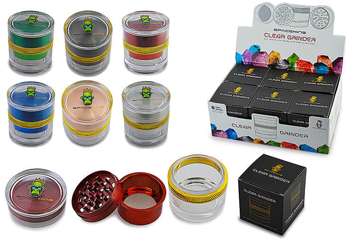 Space King Clear Shell Grinder - Headshop.com