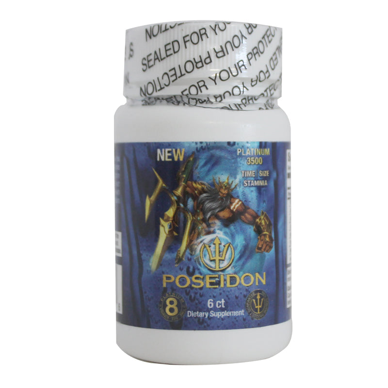 Poseidon Platinum 3500 Male Supplement pill  Bottle (6) - Headshop.com