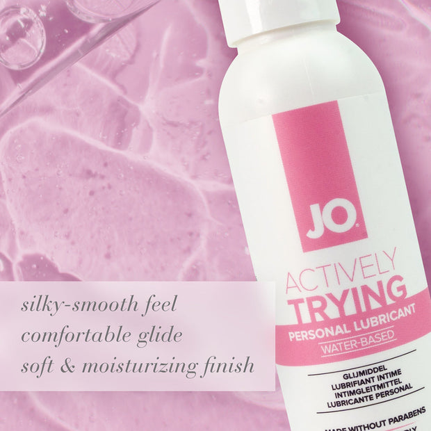 JO Actively Trying Paraben-Free Water-Based Lubricant 4 oz. - Headshop.com