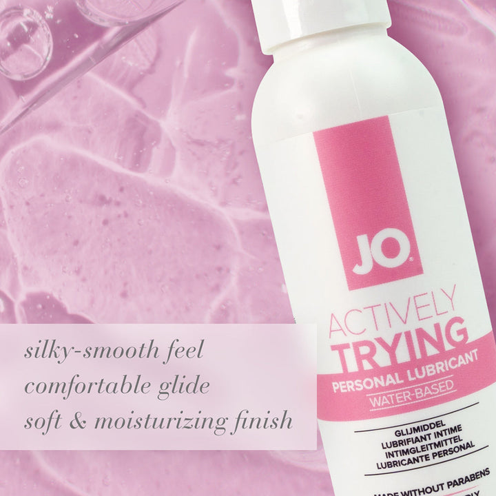JO Actively Trying Paraben-Free Water-Based Lubricant 4 oz. - Headshop.com