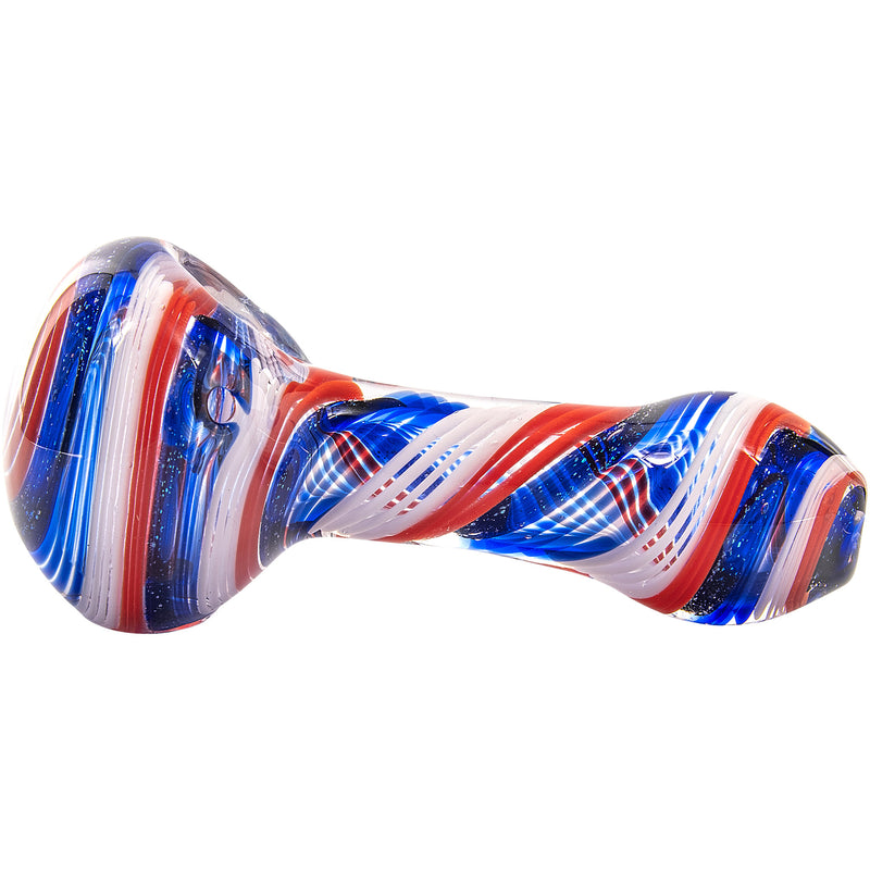 LA Pipes Stars and Stripes Independence Glass Spoon Pipe - Headshop.com