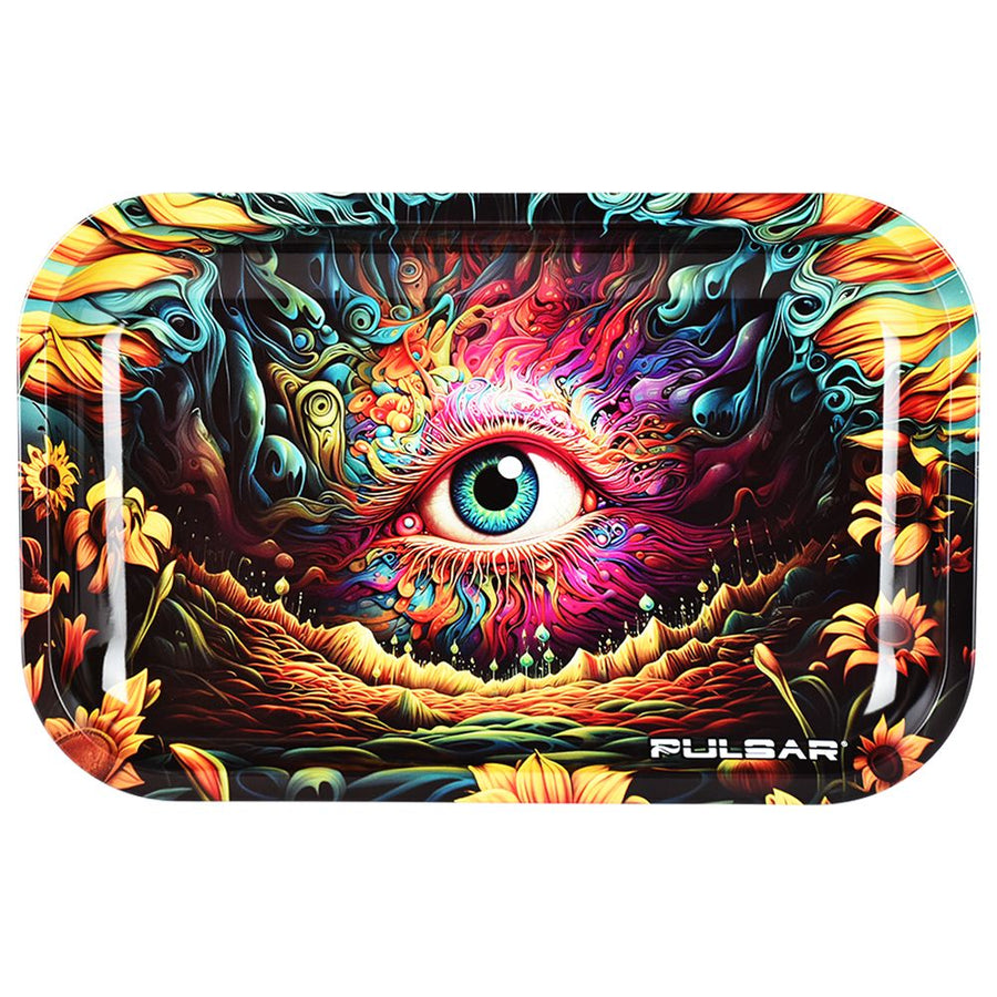Pulsar Metal Rolling Tray - Sunflower Of The Mind / 11"x7" - Headshop.com