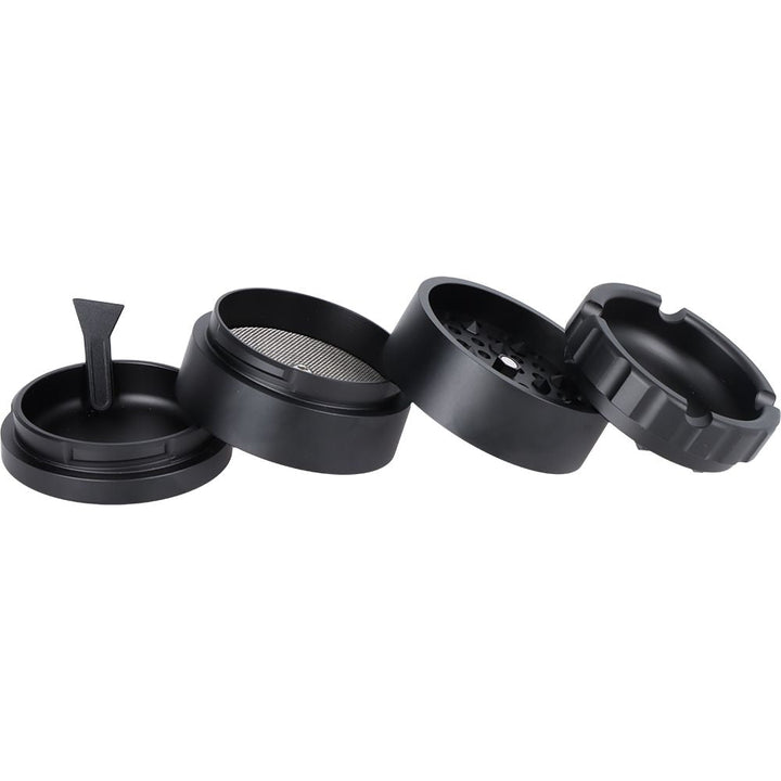 Aluminum Grinder with Ashtray Top - 4pc / 2.5" / Colors Vary - Headshop.com