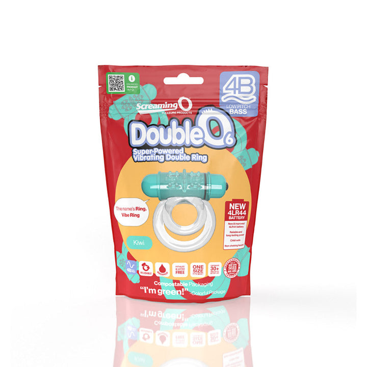 Screaming O 4B DoubleO 6 Vibrating Double Cockring Kiwi - Headshop.com