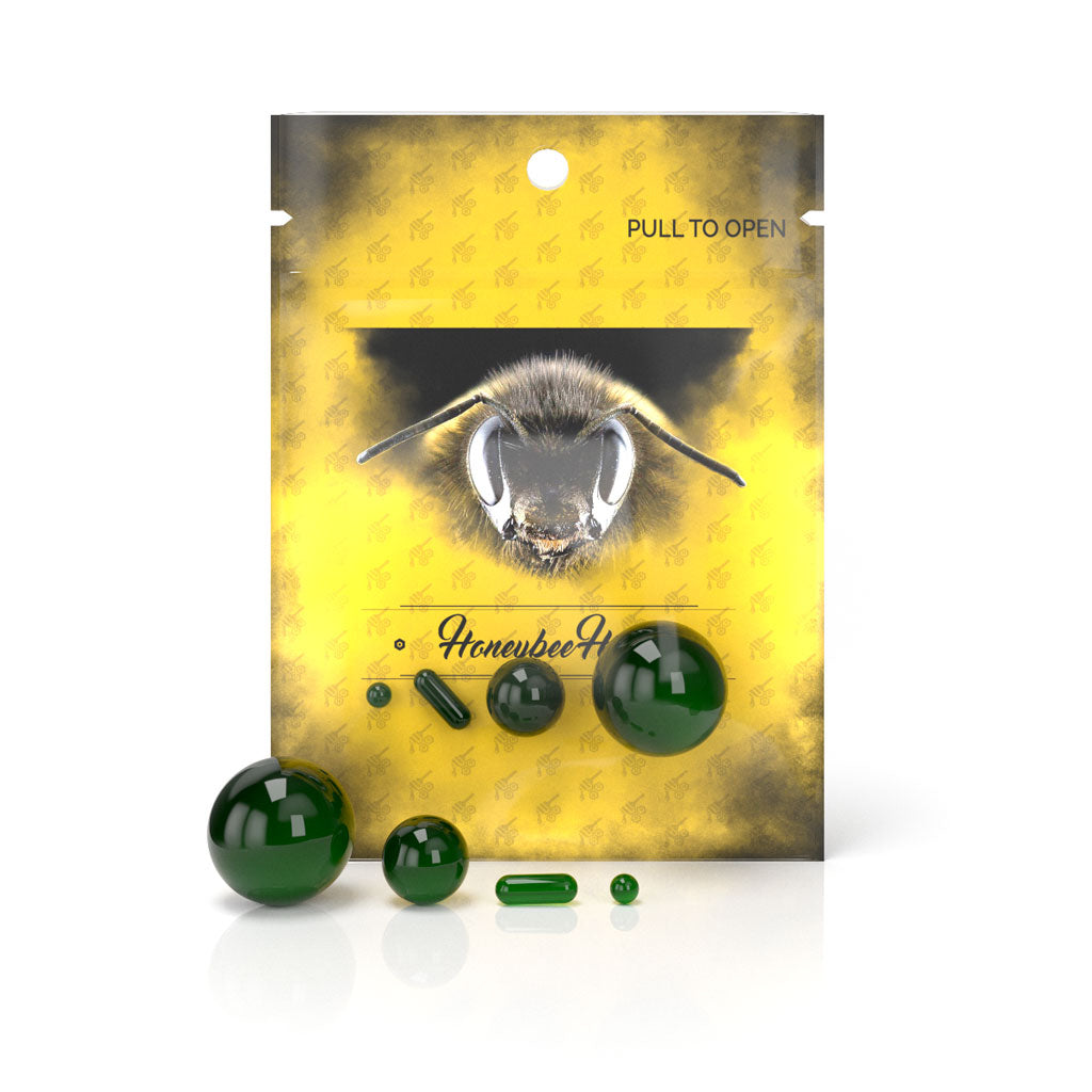 Honeybee Herb Dab Marble Set - 4 Piece - Headshop.com