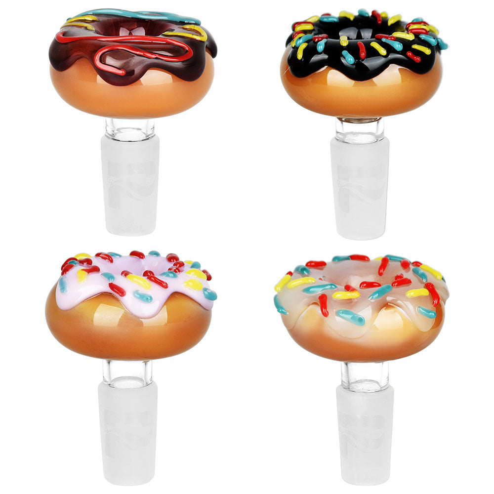 12PC DISPLAY - Pulsar Donuts Herb Slide - 14mm M / Assorted Colors - Headshop.com