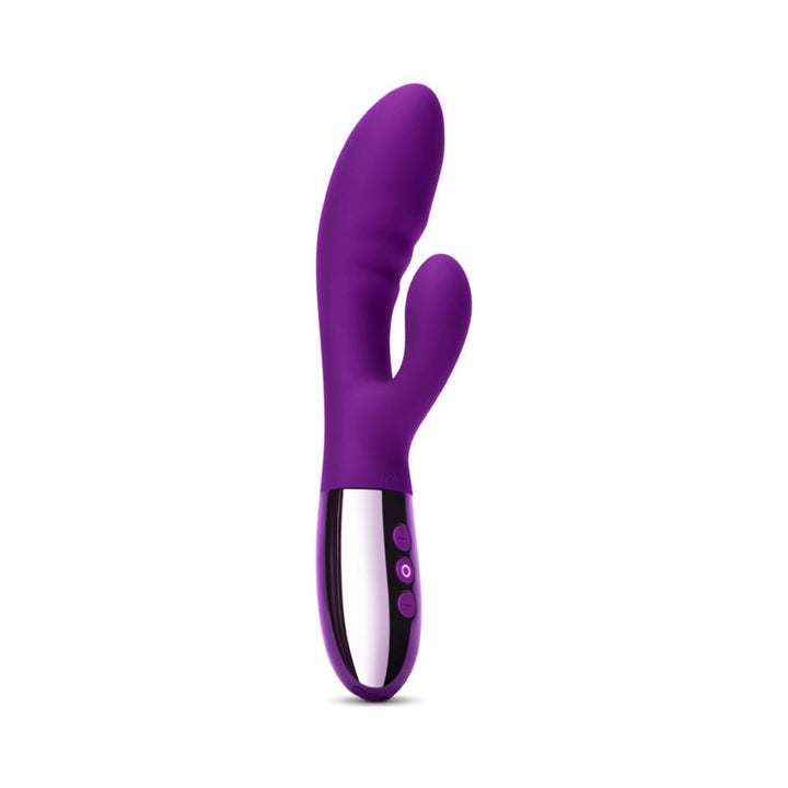 Le Wand Blend Rechargeable Double-Motor Silicone Rabbit Vibrator Dark Cherry - Headshop.com