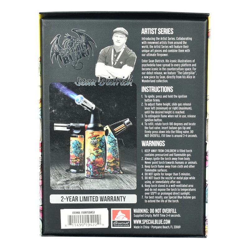 Special Blue Sean Dietrich Fury Torch Lighter - 5.5" - Headshop.com