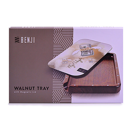 Benji - Walnut Tray w/ Magnetic Lid Kit - Fly High - Headshop.com
