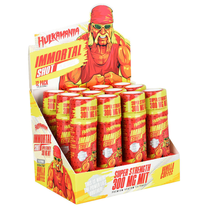 Hulkamania Immortal Kratom Shots | 300mg | 2oz | 12pc Display - Headshop.com
