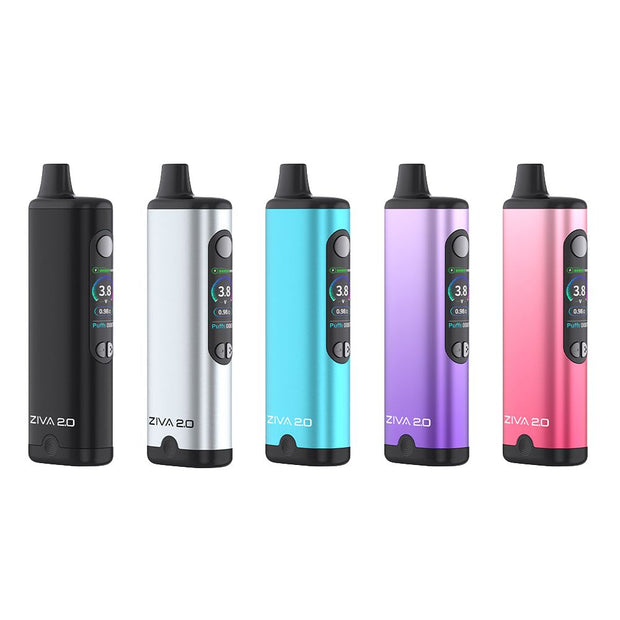 10CT DISPLAY - Yocan Ziva Pro 2.0 Auto-Draw 510 Battery - 650mAh / Assorted Colors - Headshop.com