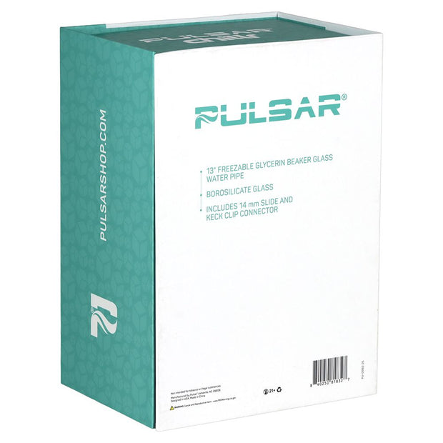 Pulsar Chillr Glycerin Beaker Glass Water Pipe - 13" / 14mm F / Blue